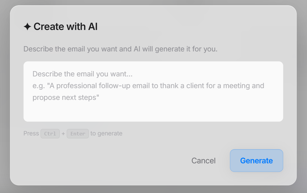 Pyramail AI email writer composing a personalized email